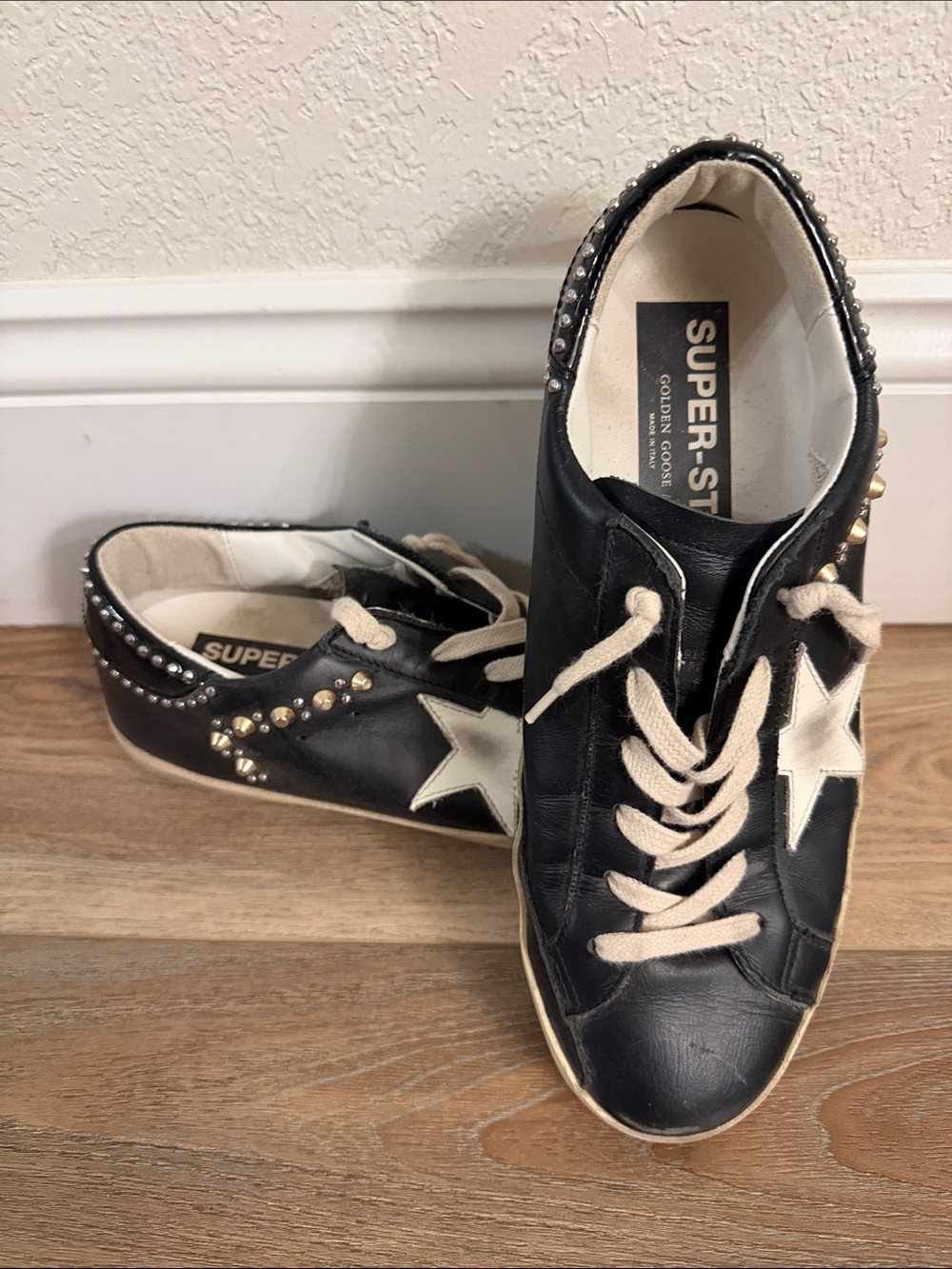 Black Leather Golden Goose Women's Sneakers
